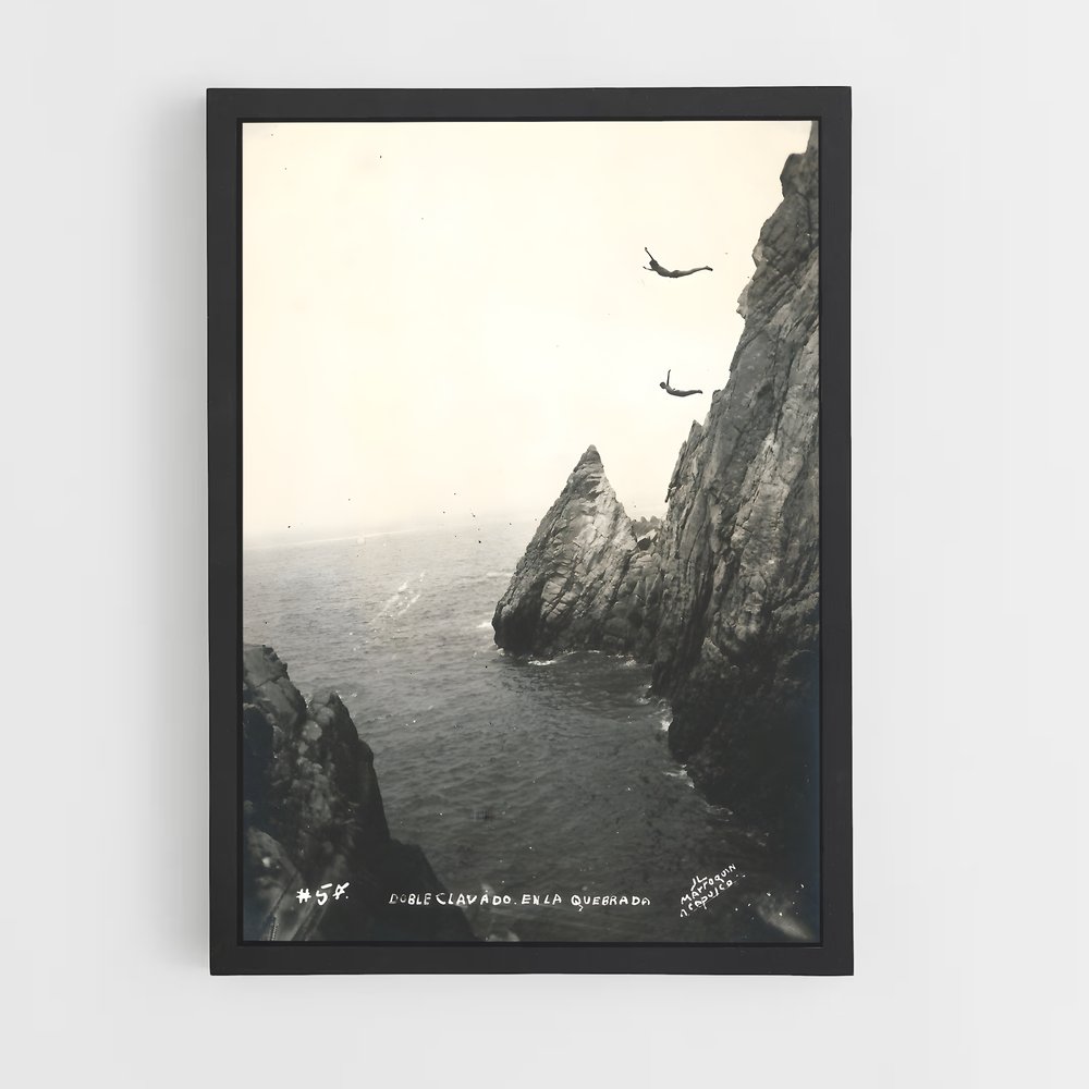 Poster Plongée dans l'Inconnu – affiche Plongeon de falaise (vue 2)